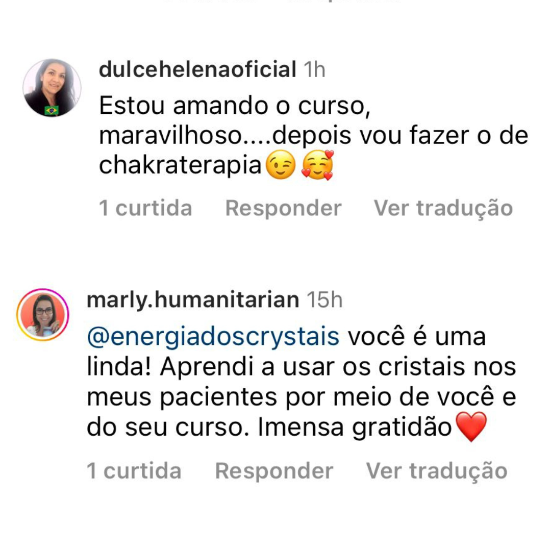 Depoimento de aluna no Instagram